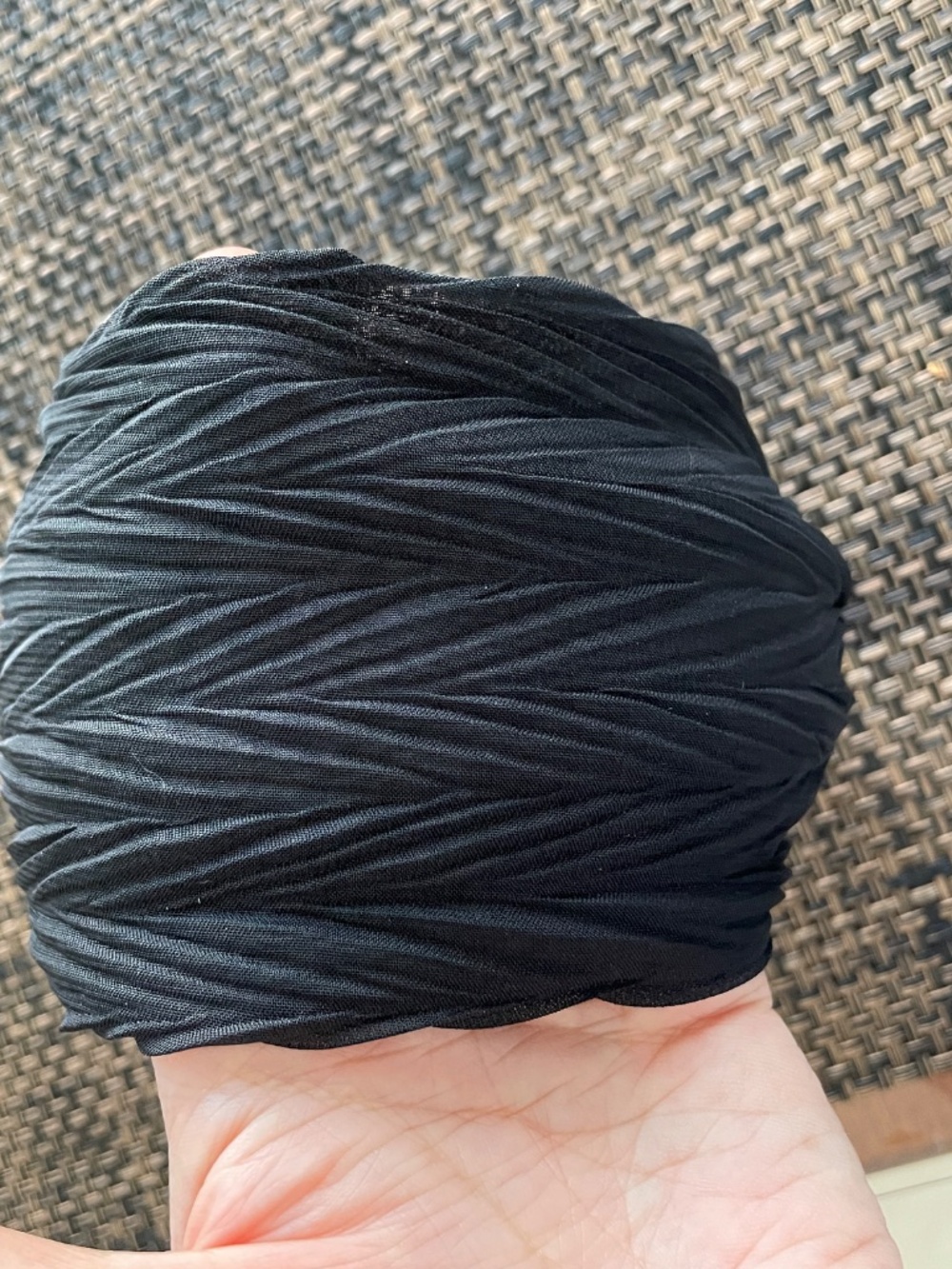 3.5" Wide Retro High Cranium Headband Black